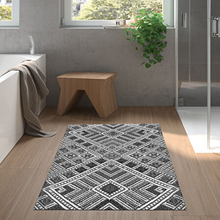 Dekoreko Kaymaz Taban Djt Banyo Halısı Star Pamuk Modern 2029