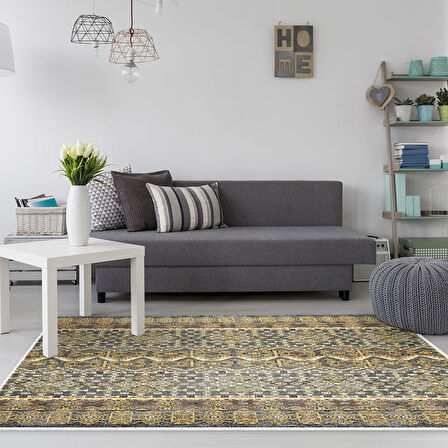 Dekoreko Kaymaz Taban Djt Salon Halısı Yıldız Deri İskandinav 1700