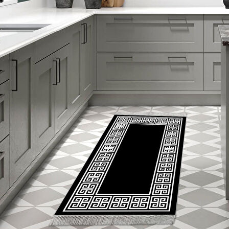 Dekoreko Kaymaz Taban Djt Mutfak Halısı Trend Saçaklı Modern 608M