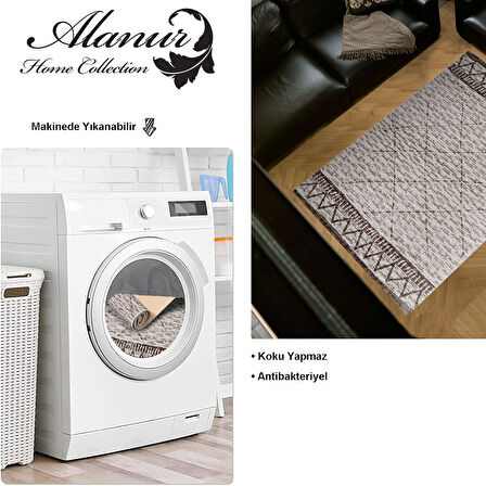 Dekoreko Kaymaz Taban Djt Salon Halısı Yıldız Deri İskandinav F5081