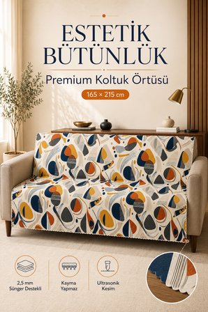 Çok Amaçlı Modern Bohem Kadife Koltuk Örtüsü,Çekyat Örtüsü Piknik Örtüsü Masa örtüsü Kaymaz Süngerli