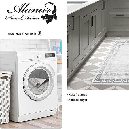 Dekoreko Kaymaz Taban Djt Mutfak Halısı Trend Modern Kt418