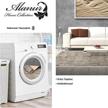 Dekoreko Kaymaz Taban Djt Salon Halısı Yıldız Deri Modern Mu134