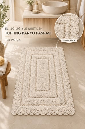 Alanur Bodrum Tufting Cotton Pamuklu El Işi Örgülü Paspas 110 (70 x 120 cm)