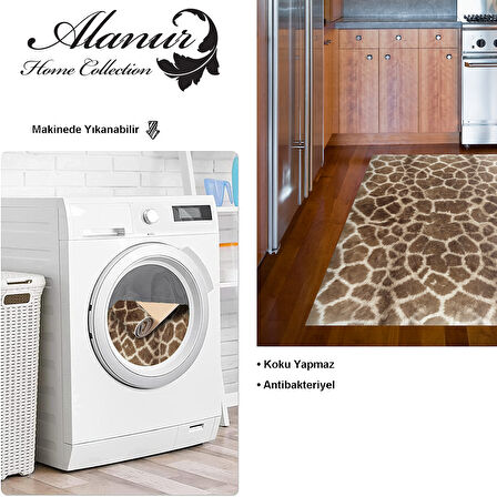 Dekoreko Kaymaz Taban Djt Mutfak Halısı Yıldız Deri Modern 1910