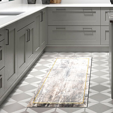 Dekoreko Kaymaz Taban Djt Mutfak Halısı Star Pamuk Modern M12271