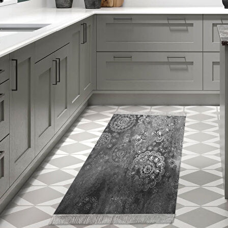 Dekoreko Kaymaz Taban Djt Mutfak Halısı Star Pamuk Saçaklı Modern 1999