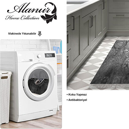 Dekoreko Kaymaz Taban Djt Mutfak Halısı Star Pamuk Saçaklı Modern 1999