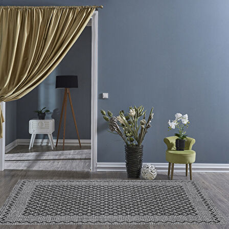 Dekoreko Kaymaz Taban Djt Salon Halısı Star Pamuk Modern M5001