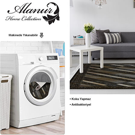 Dekoreko Kaymaz Taban Djt Salon Halısı Trend Saçaklı Modern 731