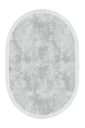 Dijital Baskılı Oval Salon Halısı | Kaymaz Yıkanabilir | Keçe Taban Saçaklı | Vintage | 2092M