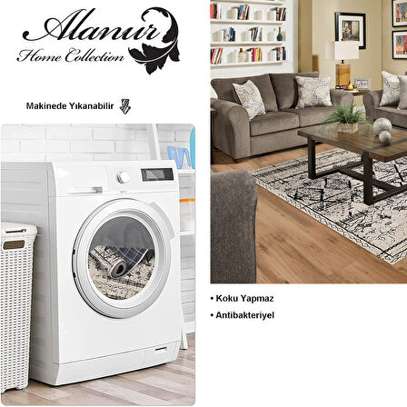 Dekoreko Kaymaz Taban Djt Salon Halısı Star Pamuk İskandinav M5141