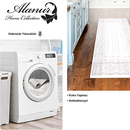 Dekoreko Kaymaz Taban Djt Mutfak Halısı Trend Modern M5076