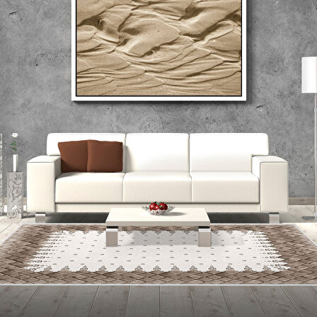 Dekoreko Kaymaz Taban Djt Salon Halısı Yıldız Deri Modern 1529