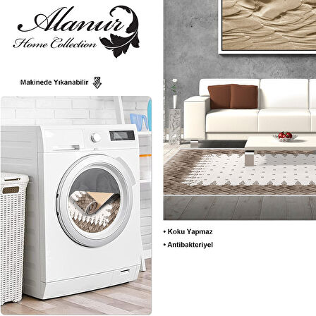 Dekoreko Kaymaz Taban Djt Salon Halısı Yıldız Deri Modern 1529