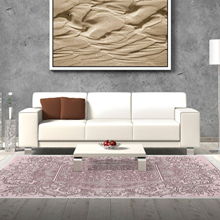 Dekoreko Kaymaz Taban Djt Salon Halısı Star Pamuk Saçaklı Modern 1488