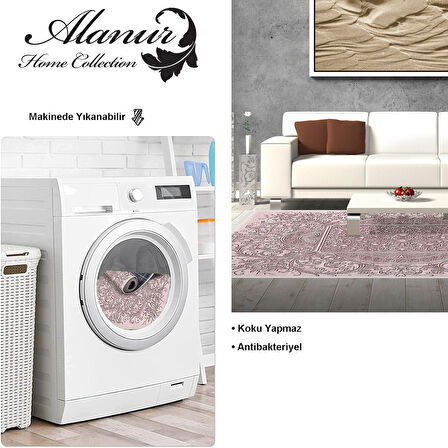 Dekoreko Kaymaz Taban Djt Salon Halısı Star Pamuk Saçaklı Modern 1488