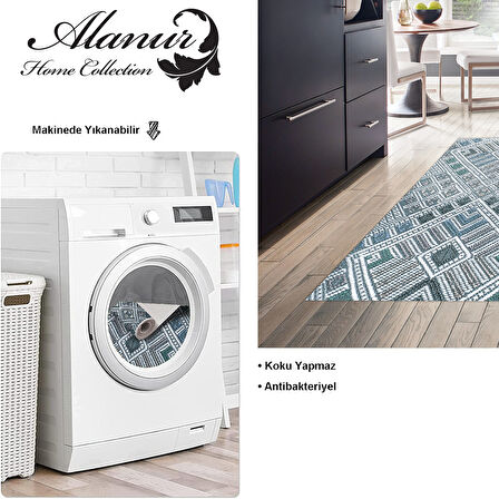 Dekoreko Kaymaz Taban Djt Mutfak Halısı Trend Modern 2029