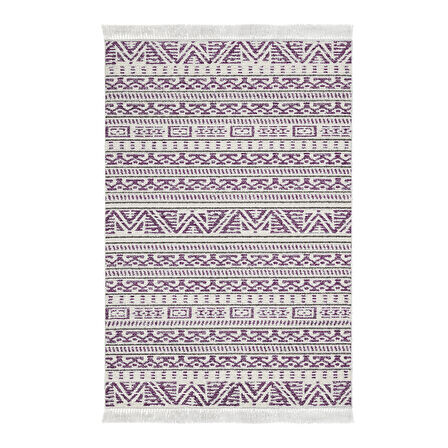 Dekoreko Kaymaz Taban Djt Mutfak Halısı Yıldız Deri Saçaklı İskandinav F5082