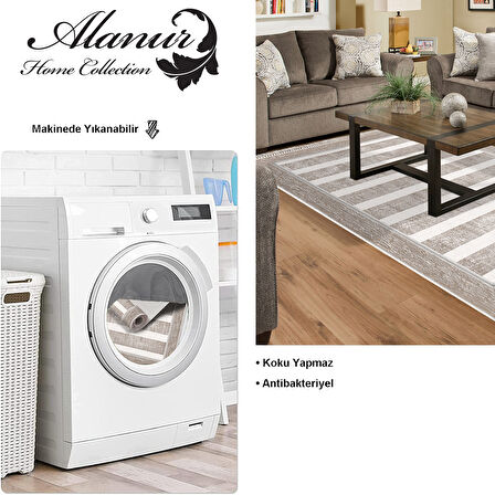 Dekoreko Kaymaz Taban Djt Salon Halısı Trend Saçaklı Modern 1545