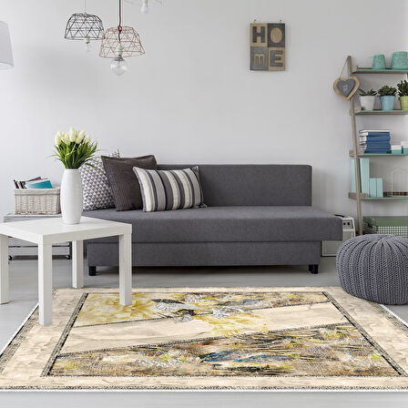 Dekoreko Kaymaz Taban Djt Salon Halısı Yıldız Deri Modern 729