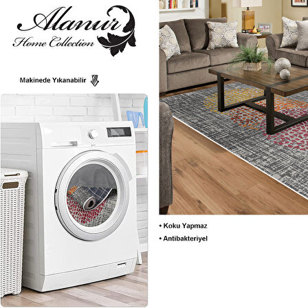 Dekoreko Kaymaz Taban Djt Salon Halısı Star Pamuk Modern E4052