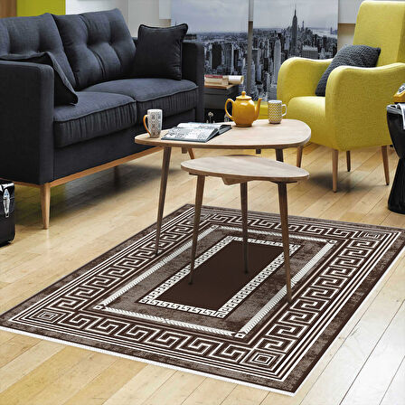 Dekoreko Kaymaz Taban Djt Salon Halısı Yıldız Deri Modern 651M