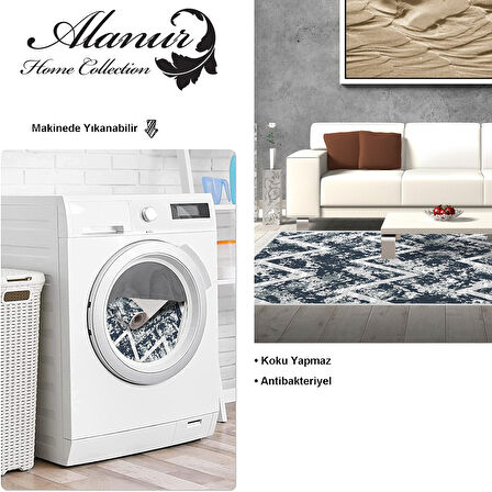 Dekoreko Kaymaz Taban Djt Salon Halısı Trend Saçaklı İskandinav F5128