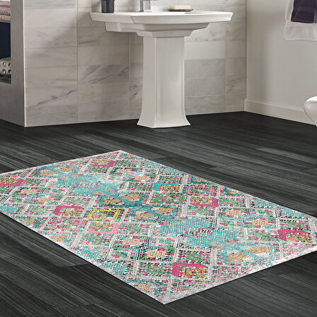Dekoreko Kaymaz Taban Djt Banyo Halısı Trend İskandinav F5009