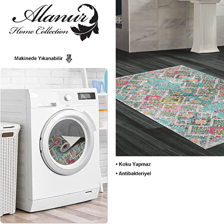 Dekoreko Kaymaz Taban Djt Banyo Halısı Trend İskandinav F5009