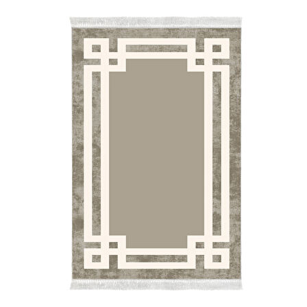 Dekoreko Kaymaz Taban Djt Salon Halısı Star Pamuk Saçaklı Modern 657M