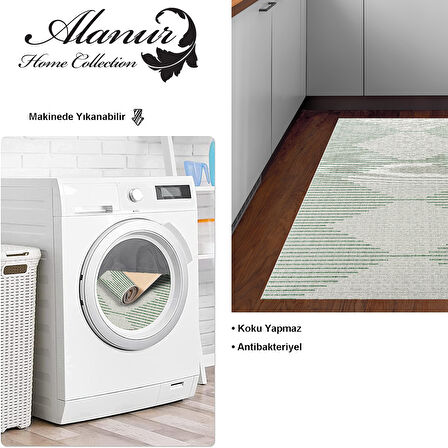 Dekoreko Kaymaz Taban Djt Mutfak Halısı Yıldız Deri İskandinav F5085