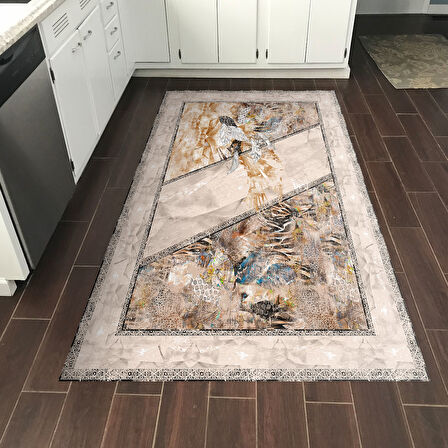 Dekoreko Kaymaz Taban Djt Mutfak Halısı Star Pamuk Modern 729