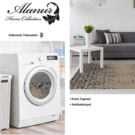 Dekoreko Kaymaz Taban Djt Salon Halısı Star Pamuk Saçaklı İskandinav Mu123