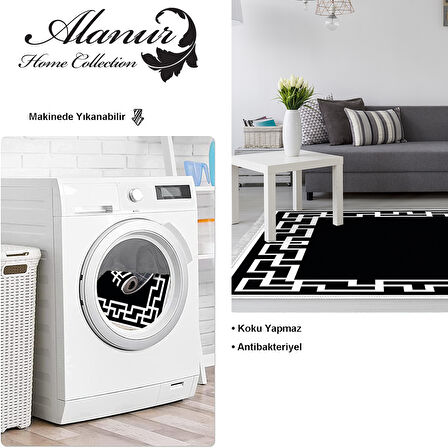 Dekoreko Kaymaz Taban Djt Salon Halısı Star Pamuk Saçaklı Modern F5035