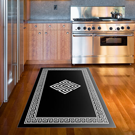 Dekoreko Kaymaz Taban Djt Mutfak Halısı Yıldız Deri Modern 656M