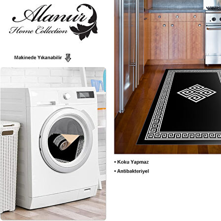 Dekoreko Kaymaz Taban Djt Mutfak Halısı Yıldız Deri Modern 656M