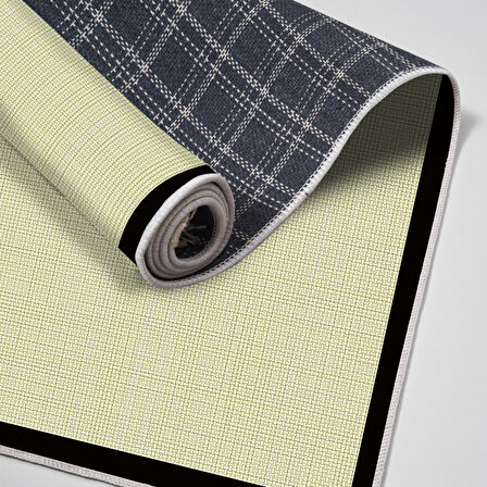 Alanur Home Kaymaz Taban Djt Banyo Mutfak Salon Halı Star Pamuk Dokuma Desen E5007