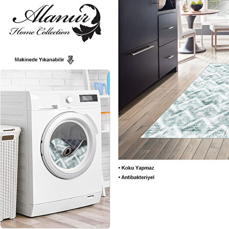 Dekoreko Kaymaz Taban Djt Mutfak Halısı Star Pamuk İskandinav F5124