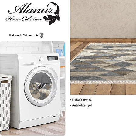 Dekoreko Kaymaz Taban Djt Salon Halısı Star Pamuk Saçaklı İskandinav 661M