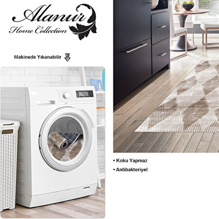 Dekoreko Kaymaz Taban Djt Mutfak Halısı Star Pamuk İskandinav F5131