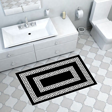 Dekoreko Kaymaz Taban Djt Banyo Halısı Yıldız Deri Modern 650M