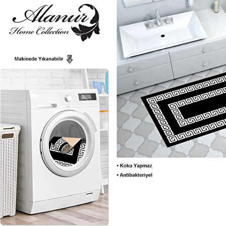 Dekoreko Kaymaz Taban Djt Banyo Halısı Yıldız Deri Modern 650M