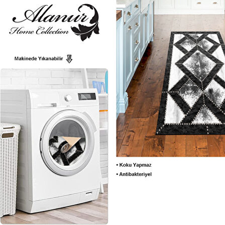 Dekoreko Kaymaz Taban Djt Mutfak Halısı Yıldız Deri Modern 722