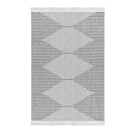 Dekoreko Kaymaz Taban Djt Mutfak Halısı Yıldız Deri Saçaklı İskandinav F5085