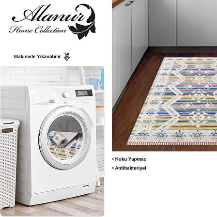 Dekoreko Kaymaz Taban Djt Mutfak Halısı Trend İskandinav F5014