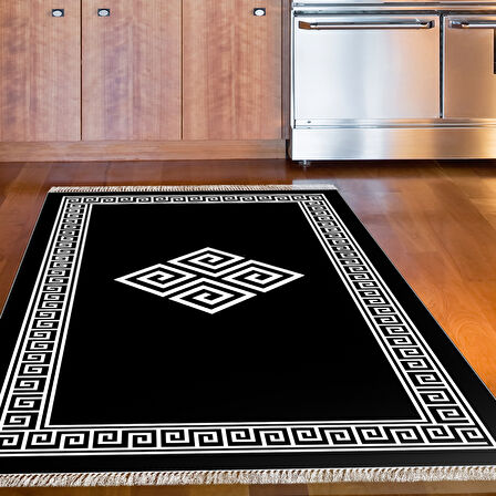 Dekoreko Kaymaz Taban Djt Mutfak Halısı Star Pamuk Saçaklı Modern 656M