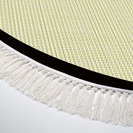 Alanur Home Kaymaz Taban Djt Banyo Mutfak Salon Halı Star Pamuk Saçaklı Oval Dokuma Desen E5007