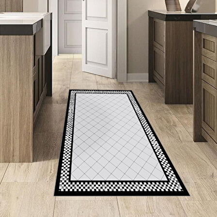 Dekoreko Kaymaz Taban Djt Mutfak Halısı Yıldız Deri Modern 603M