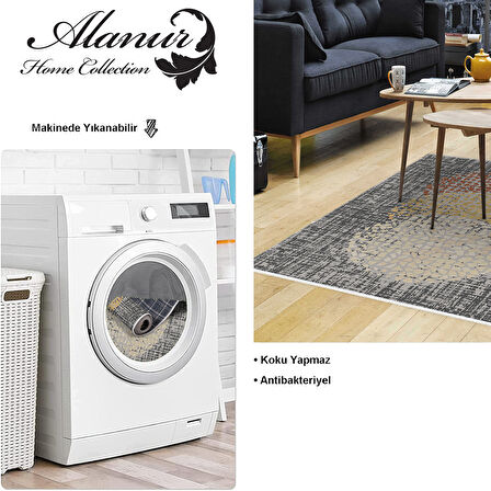 Dekoreko Kaymaz Taban Djt Salon Halısı Star Pamuk Modern E4052